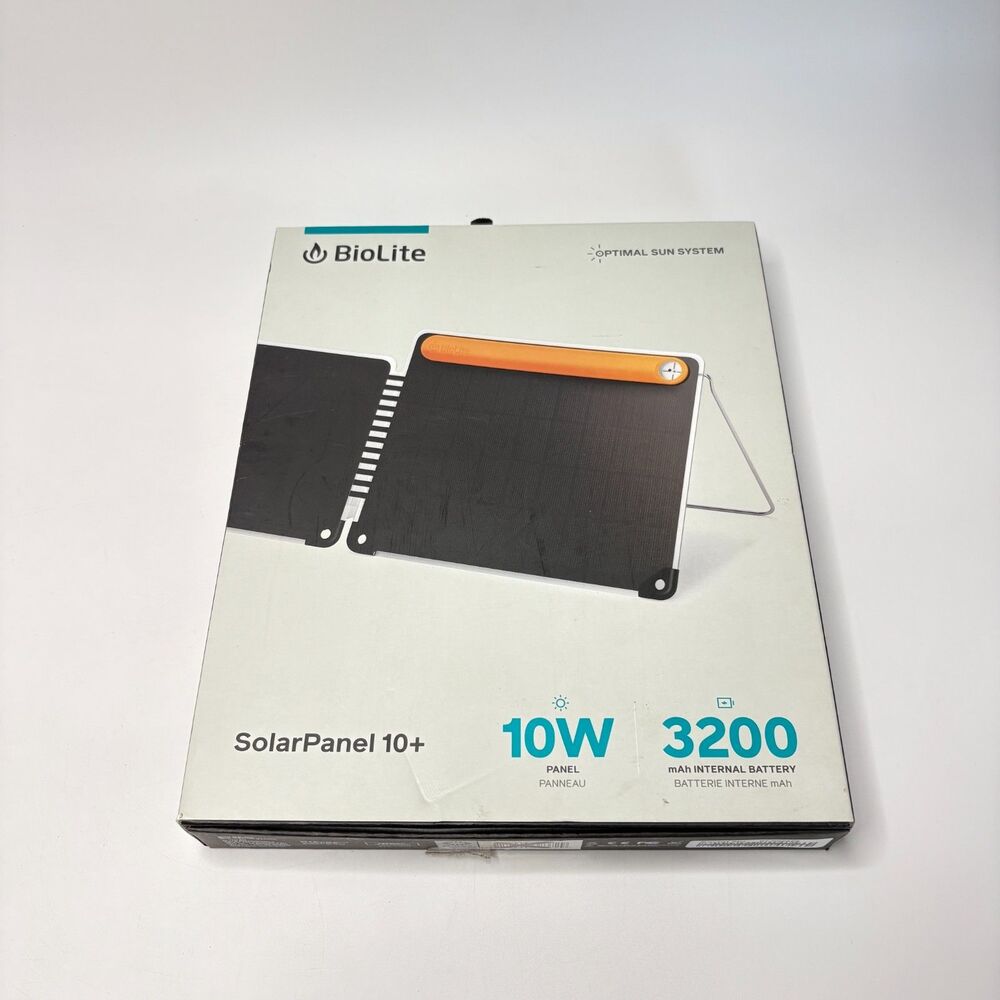 BIOLITE 10W Solar Panel Black 3200Mah Internal Battery Tested, Working